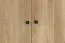 Kleiderschrank mit Schublade Lincolnia 01, Farbe: Eiche / Schwarz - Abmessungen: 200 x 90 x 55 cm (H x B x T), mit 2 Türen, 1 Schublade und 1 Fach