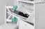 Schuhschrank Kiefer Vollholz massiv Weiß Junco 213 - Abmessung 115 x 58 x 30 cm (H x B x T)