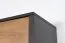 Schreibtisch Selun 11, Farbe: Eiche Dunkelbraun / Grau - 75 x 120 x 53 cm (H x B x T)