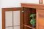 Vitrine Sentis 12, Farbe: Dunkelbraun - 117 x 158 x 46 cm (H x B x T)