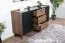 Kommode Mairenke 05, Farbe: Walnuss / Schwarz matt - Abmessungen: 79 x 150 x 40 cm (H x B x T)