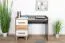 Schreibtisch Caranx 8, Farbe: Weiß / Eiche / Anthrazit - Abmessungen: 85 x 120 x 55 cm (H x B x T)