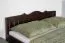 Modernes stabiles Doppelbett Eiche Massivholz Pirol 90, Walnussfarben, Matratzenmaße 180 x 200 cm, langlebig und stabil, hochwertig verarbeitet