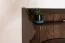 Garderobe Kiefer Massivholz 31, Walnussfarben, 200 x 72 x 37 cm, mit 1 Ablage und 5 Haken, einfache und rasche Montage, robust und langlebig