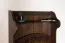 Garderobe Kiefer Massivholz 31, Walnussfarben, 200 x 72 x 37 cm, mit 1 Ablage und 5 Haken, einfache und rasche Montage, robust und langlebig