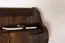 Garderobe Kiefer Massivholz 31, Walnussfarben, 200 x 72 x 37 cm, mit 1 Ablage und 5 Haken, einfache und rasche Montage, robust und langlebig