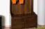 Garderobe Kiefer Massivholz 31, Walnussfarben, 200 x 72 x 37 cm, mit 1 Ablage und 5 Haken, einfache und rasche Montage, robust und langlebig