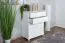 Kommode Kiefer massiv Vollholz weiß lackiert Junco 136 - Abmessung 100 x 80 x 42 cm
