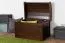 Truhe Kiefer massiv Vollholz Walnussfarben 183 – Abmessung 77 x 54 x 50 cm