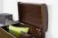Truhe Kiefer massiv Vollholz Walnussfarben 183 – Abmessung 77 x 54 x 50 cm