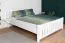 Weißes modernes Doppelbett Buche Vollholz 106, inkl. Lattenrost, Liegefläche 160 x 200 cm, bequemes Gästebett, sehr gute Stabilität, langlebig und robust