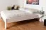 Schlichtes Doppelbett, bequemes Gästebett Buche Massivholz 114, in Weiß, inkl. Lattenrost, Liegefläche 160 x 200 cm, robust und stabil