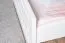 Elegantes Einzelbett, bequemes Gästebett Buche Vollholz 115C, in Weiß, inkl. Lattenrost, Liegefläche 200 x 100 cm, stabil, hochwertig verarbeitet