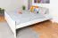 Weißes Doppelbett Buche Vollholz 118, Gästebett inkl. Lattenrost, Matratzenmaße 180 x 200 cm, hochwertig verarbeitet, elegantes Design, langlebig