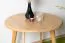 Couchtisch Eiche massiv natur Aurornis 78 (rund) - Abmessungen: 60 x 60 x 50 cm (B x T x H)