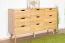 Kommode Eiche massiv natur Aurornis 40 - Abmessungen: 84 x 142 x 40 cm (H x B x T)