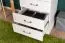 Kommode Badile 13, Farbe: Kiefer Weiß / Braun - 98 x 57 x 46 cm (H x B x T)