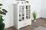 Vitrine Falefa 07, Farbe: Elfenbein - 128 x 101 x 49 cm (H x B x T)