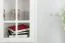 Vitrine Falefa 07, Farbe: Elfenbein - 128 x 101 x 49 cm (H x B x T)