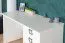 Schreibtisch 28, Farbe: Weiß - Abmessungen: 74 x 125 x 60 cm (H x B x T)