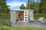 Gartenhaus G272 Lichtgrau - 28 mm Blockbohlenhaus, Grundfläche: 8,40 m², Flachdach