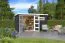 Gartenhaus G272 Carbongrau - 28 mm Blockbohlenhaus, Grundfläche: 8,40 m², Flachdach