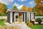 Gartenhaus G262 Carbongrau - 28 mm Blockbohlenhaus, Grundfläche: 13,97 m², Satteldach