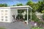 Dachanbau für das Gartenhaus G264 Lichtgrau- 28 mm Blockbohlen, Grundfläche: 4,75 m², Pultdach