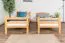 Etagenbett / Stockbett 90 x 190 cm "Easy Premium Line" K17/n, Buche Massivholz Natur lackiert, teilbar