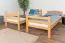 Etagenbett / Stockbett 90 x 190 cm für Kinder "Easy Premium Line" K17/n, Buche Massivholz Natur lackiert, teilbar