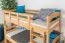 Etagenbett / Stockbett 90 x 190 cm "Easy Premium Line" K17/n, Buche Massivholz Natur lackiert, teilbar