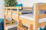 Etagenbett / Stockbett 90 x 190 cm "Easy Premium Line" K17/n, Buche Massivholz Natur lackiert, teilbar