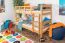 Etagenbett / Stockbett 90 x 190 cm für Kinder "Easy Premium Line" K17/n, Buche Massivholz Natur lackiert, teilbar