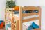 Etagenbett / Stockbett 90 x 190 cm für Kinder "Easy Premium Line" K17/n, Buche Massivholz Natur lackiert, teilbar