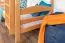 Etagenbett / Stockbett 90 x 190 cm für Kinder "Easy Premium Line" K17/n, Buche Massivholz Natur lackiert, teilbar