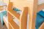 Etagenbett / Stockbett 90 x 190 cm für Kinder "Easy Premium Line" K17/n, Buche Massivholz Natur lackiert, teilbar