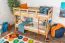 Etagenbett / Stockbett 90 x 190 cm für Kinder "Easy Premium Line" K17/n, Buche Massivholz Natur lackiert, teilbar