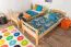 Etagenbett / Stockbett 90 x 200 cm "Easy Premium Line" K17/n, Buche Massivholz Natur lackiert, teilbar