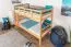 Etagenbett / Stockbett 90 x 200 cm "Easy Premium Line" K17/n, Buche Massivholz Natur lackiert, teilbar
