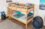 Etagenbett / Stockbett 90 x 200 cm "Easy Premium Line" K17/n, Buche Massivholz Natur lackiert, teilbar