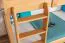Etagenbett / Stockbett 90 x 200 cm "Easy Premium Line" K17/n, Buche Massivholz Natur lackiert, teilbar