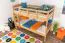 Etagenbett / Stockbett 90 x 200 cm für Kinder "Easy Premium Line" K17/n, Buche Massivholz Natur lackiert, teilbar