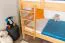 Etagenbett / Stockbett 90 x 200 cm für Kinder "Easy Premium Line" K17/n, Buche Massivholz Natur lackiert, teilbar