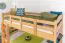 Stockbett 90 x 200 cm für Erwachsene "Easy Premium Line" K17/n inkl. 2 Schubladen und 2 Abdeckblenden, Buche Massivholz Natur lackiert, teilbar
