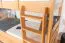 Etagenbett 90 x 200 cm für Erwachsene "Easy Premium Line" K17/n inkl. Liegeplatz und 2 Abdeckblenden, Buche Massivholz Natur lackiert, teilbar