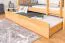 Etagenbett 90 x 200 cm für Erwachsene "Easy Premium Line" K17/n inkl. Liegeplatz und 2 Abdeckblenden, Buche Massivholz Natur lackiert, teilbar