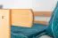 Etagenbett 90 x 200 cm für Erwachsene "Easy Premium Line" K17/n inkl. Liegeplatz und 2 Abdeckblenden, Buche Massivholz Natur lackiert, teilbar