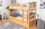 Etagenbett 90 x 200 cm für Erwachsene "Easy Premium Line" K17/n inkl. Liegeplatz und 2 Abdeckblenden, Buche Massivholz Natur lackiert, teilbar