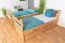 Etagenbett 90 x 200 cm für Erwachsene "Easy Premium Line" K17/n inkl. Liegeplatz und 2 Abdeckblenden, Buche Massivholz Natur lackiert, teilbar