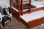 Etagenbett / Stockbett 90 x 200 cm "Easy Premium Line" K17/n inkl. Liegeplatz und 2 Abdeckblenden, Buche Massivholz Kirschfarben lackiert, teilbar